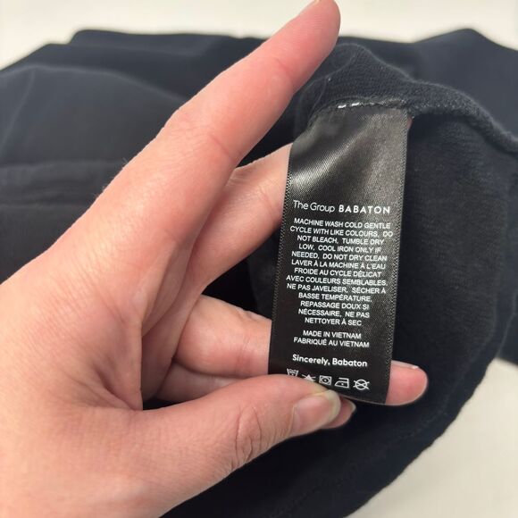 The Group by Babaton Hoodie Women's Extra Small Black Weekender Clinched Cropped - Picture 7 of 8